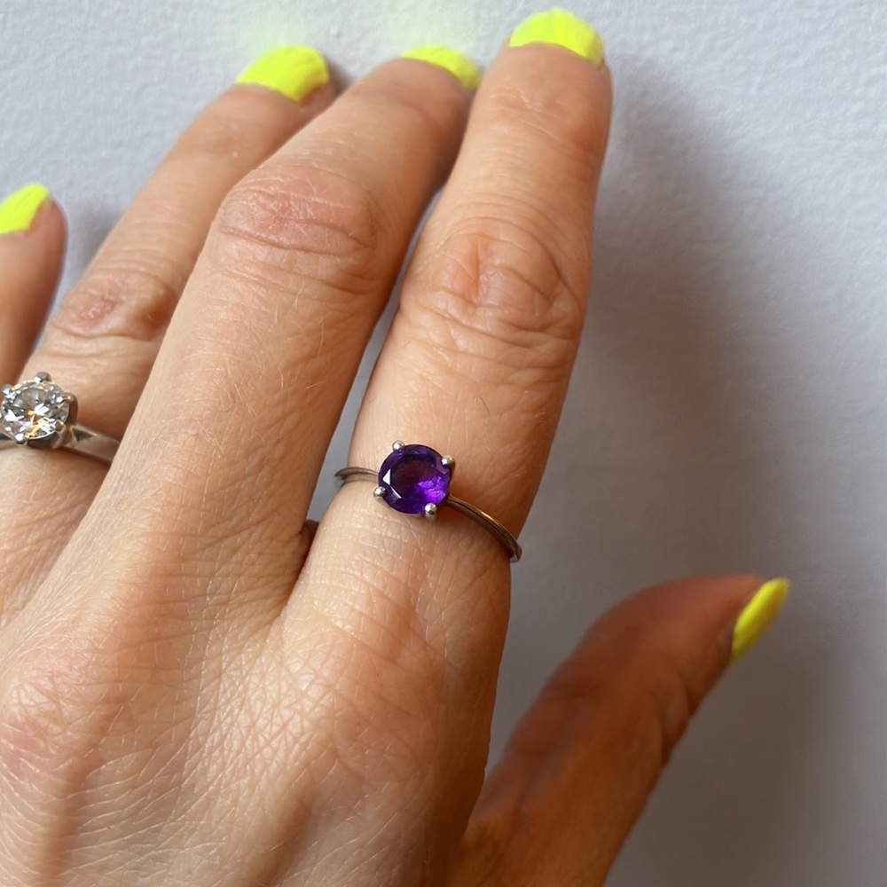 925 sterling and amethyst ring